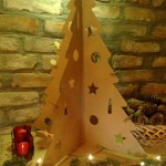 Hullámkarton karácsonyfa